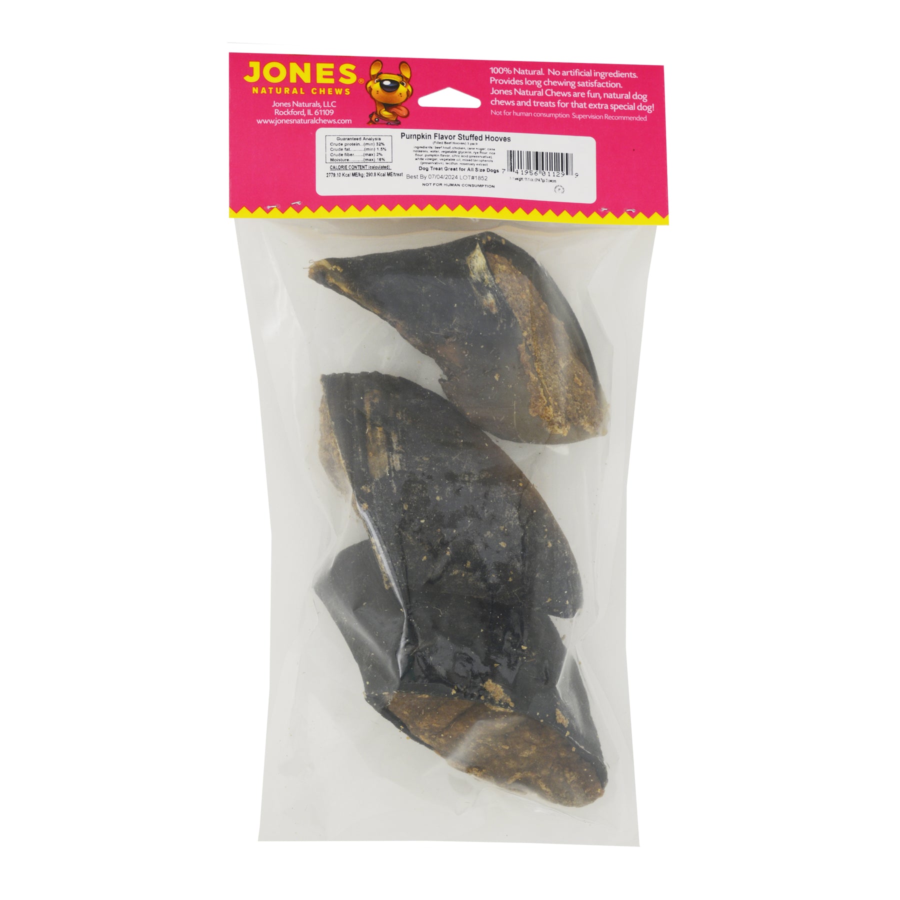 Jones Natural Chews - Stuffed Hooves Pumpkin Flavor