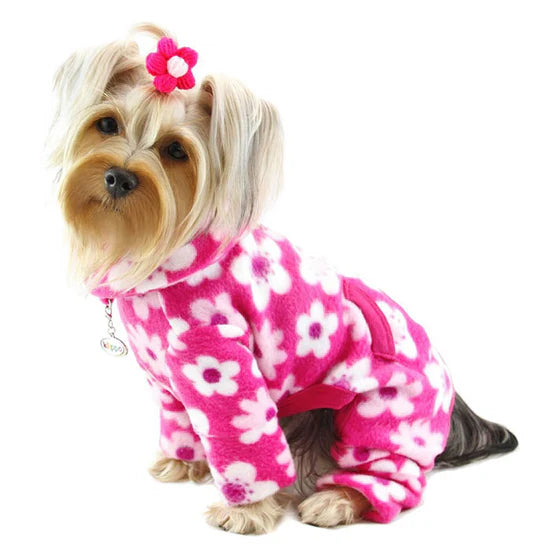 Klippo - Dog Fleece Full Blossom Turtleneck Pajamas