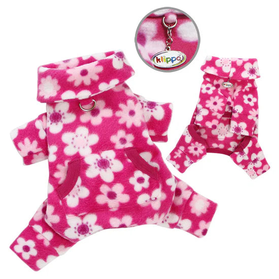 Klippo - Dog Fleece Full Blossom Turtleneck Pajamas