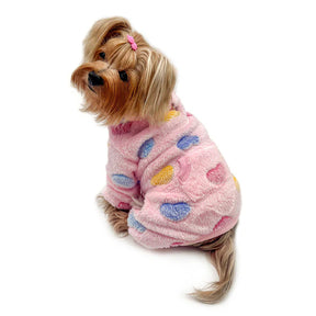Klippo - Ultra Plush Colorful Hearts Turtleneck Pajamas