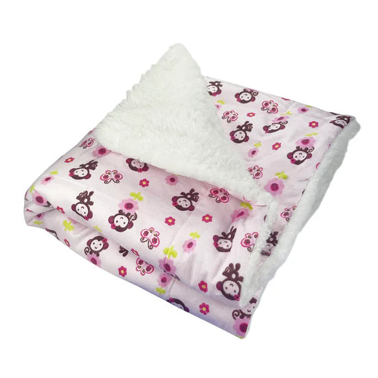 Klippo - Double Layered Girly Monkey Blanket