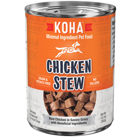 KOHA - Minimal Ingredient - All Breeds, Adult Dog Chicken Stew Recipe Canned Dog Food