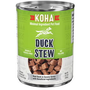 KOHA - Minimal Ingredient - All Breeds, Adult Dog Duck Stew Recipe Canned Dog Food