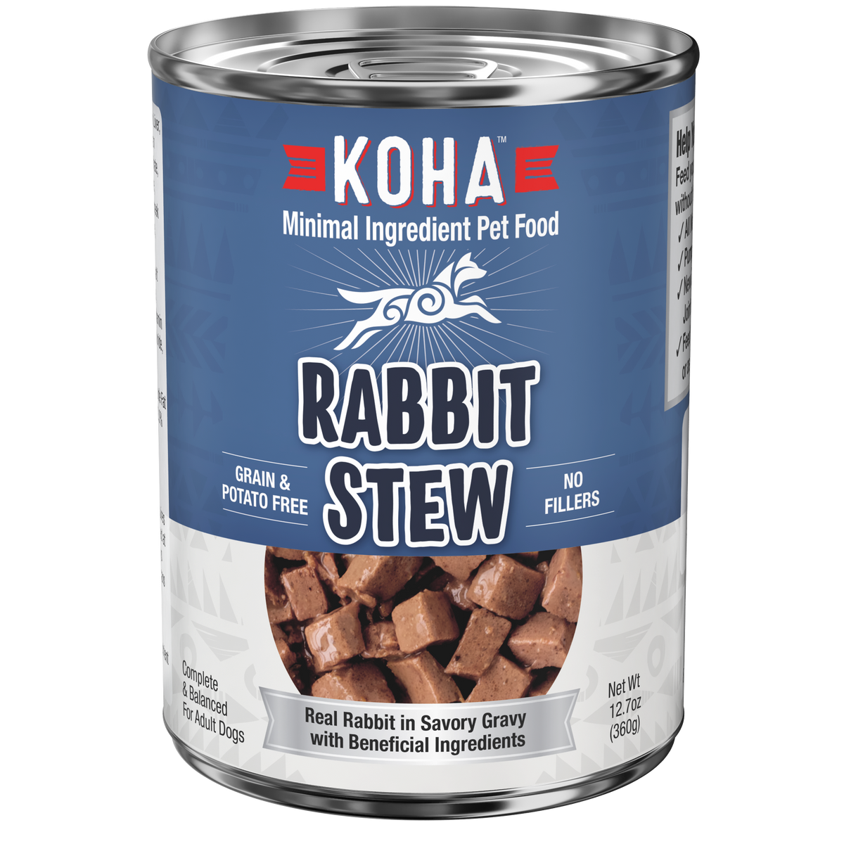 KOHA, Minimal Ingredient - All Breeds, Adult Dog Rabbit Stew Recipe Canned Dog Food