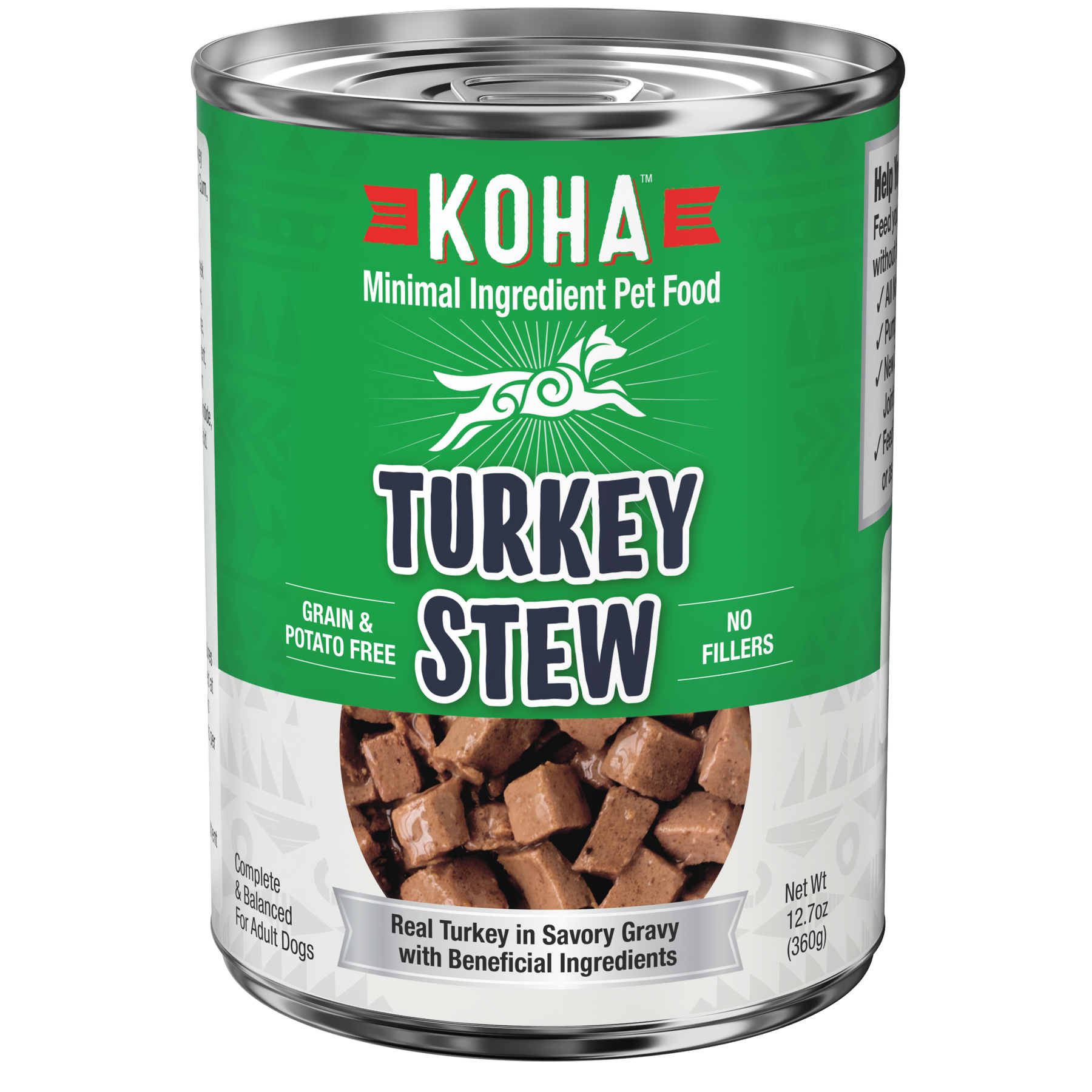 KOHA - Minimal Ingredient - All Breeds, Adult Dog Turkey Stew Recipe Canned Dog Food