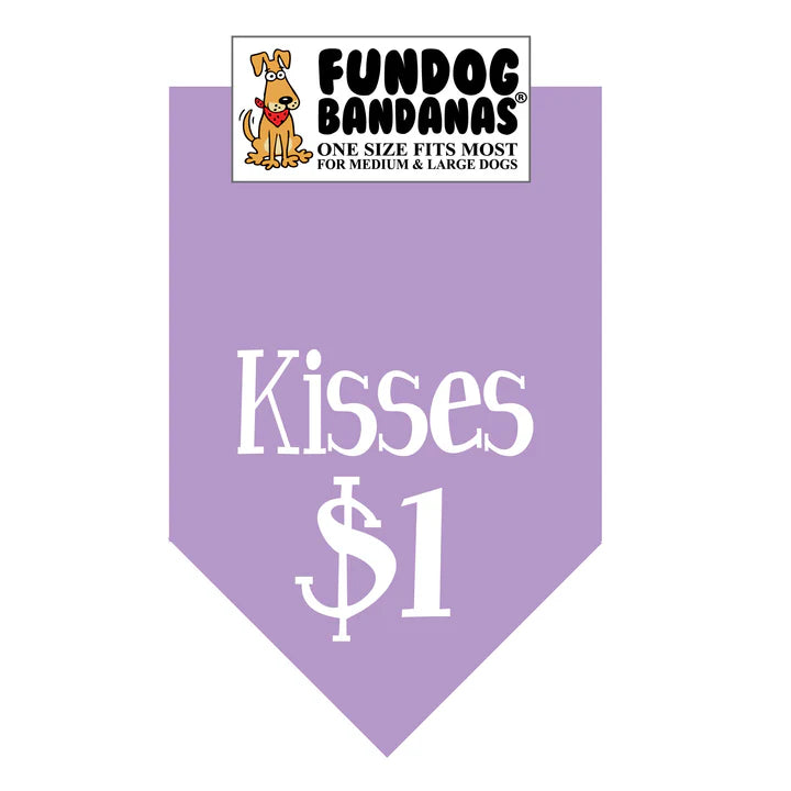 FunDog Bandanas - Dog Bandana Kisses $1