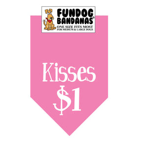 FunDog Bandanas - Dog Bandana Kisses $1