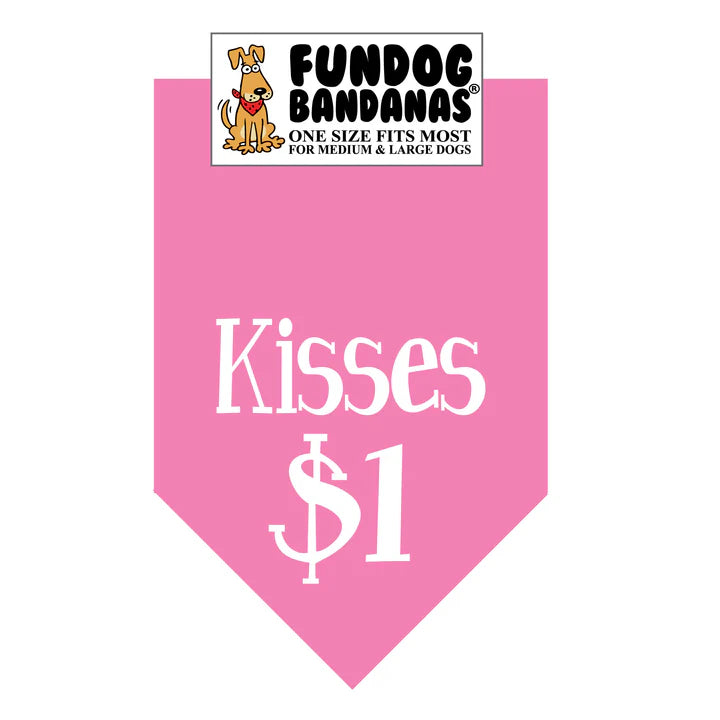 FunDog Bandanas - Dog Bandana Kisses $1