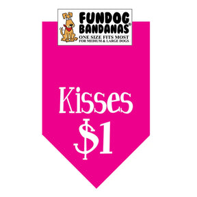 FunDog Bandanas - Dog Bandana Kisses $1