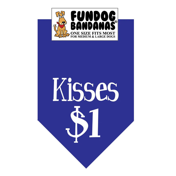 FunDog Bandanas - Dog Bandana Kisses $1