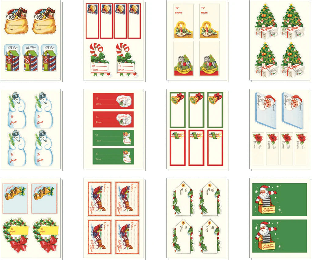 Cavallini & Co. - Tin of Stickers Vintage Christmas