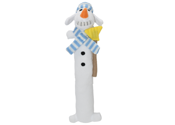 Loofa Snowman Dog Toy
