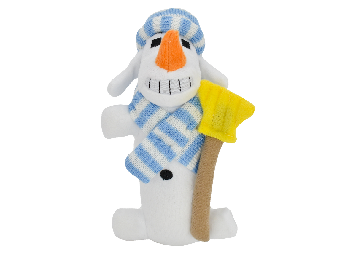 Loofa Snowman Dog Toy