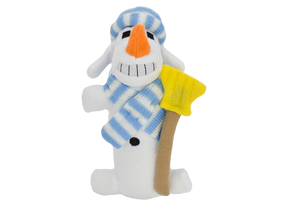 Loofa Snowman Dog Toy