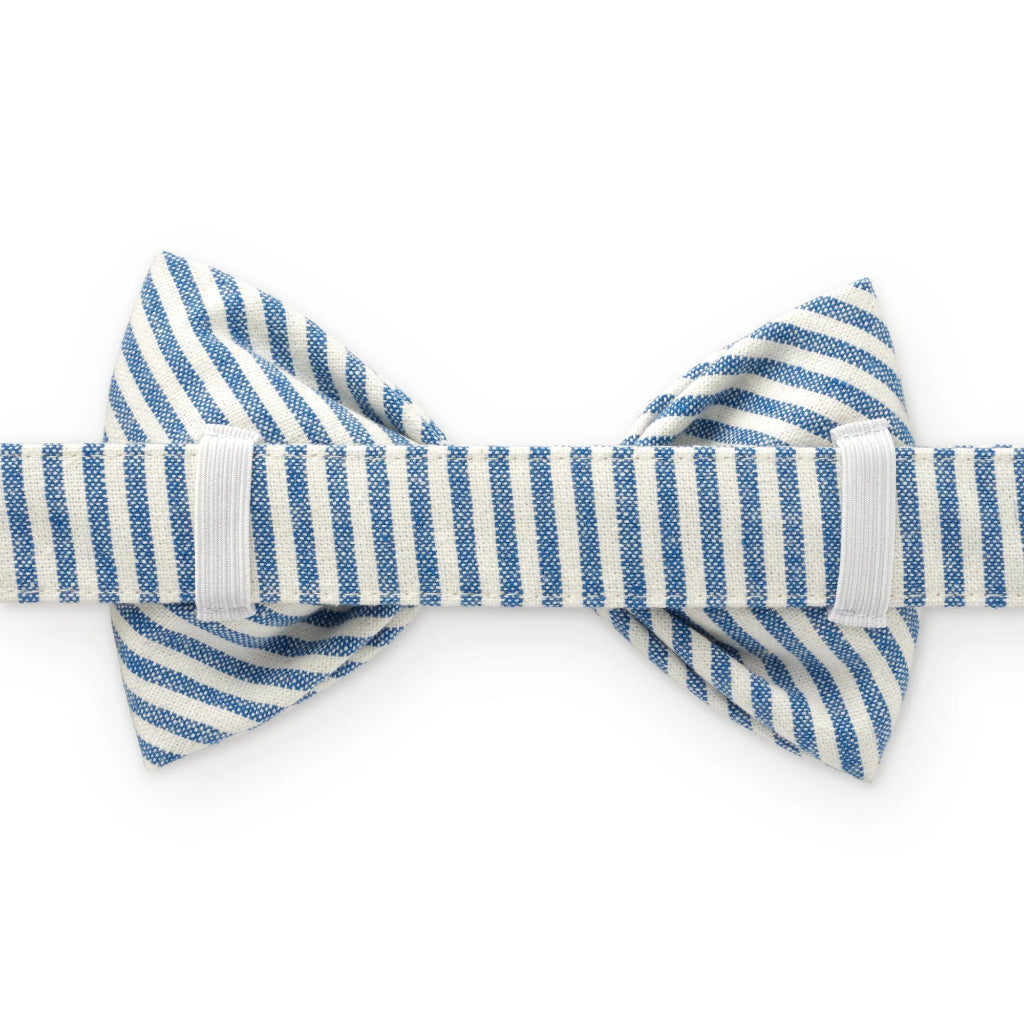 Foggy Dog - Dog Bow Tie Lake Blue Stripe