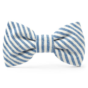 Foggy Dog - Dog Bow Tie Lake Blue Stripe