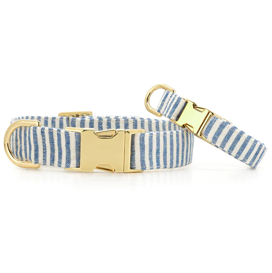 Dog Collar Lake Blue Stripe