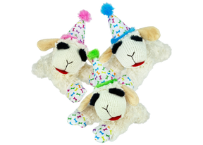 Multipet - Lamb Chop with Birthday Hat Dog Toy