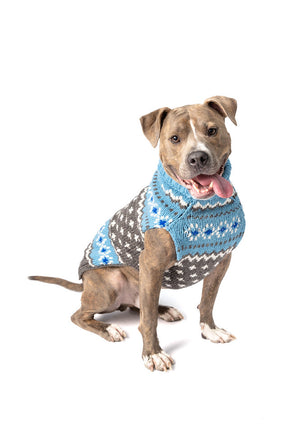 Chilly Dog - Dog Sweater Fairisle Light Blue