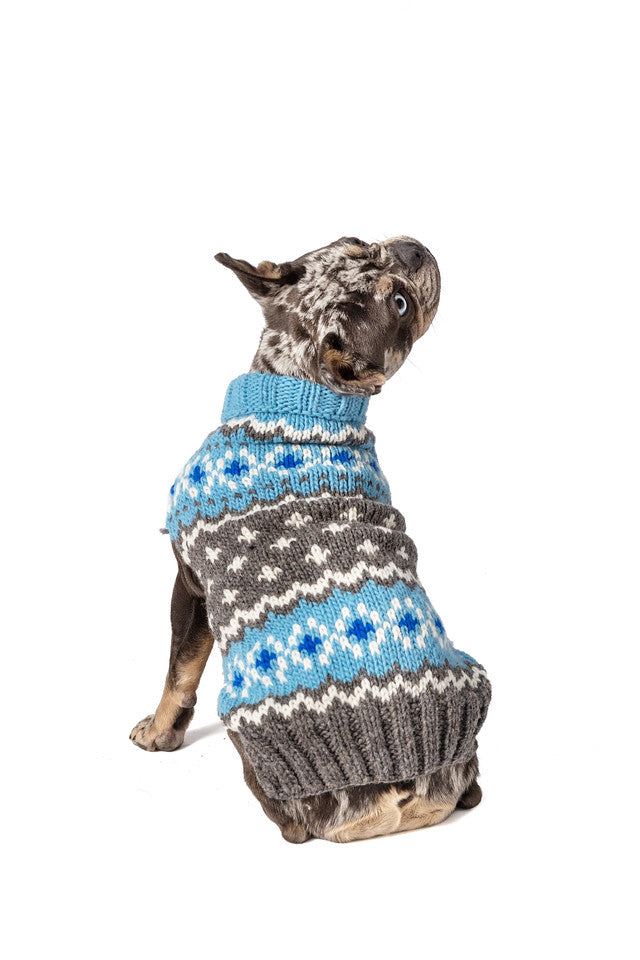 Chilly Dog - Dog Sweater Fairisle Light Blue