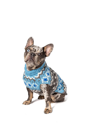 Chilly Dog - Dog Sweater Fairisle Light Blue