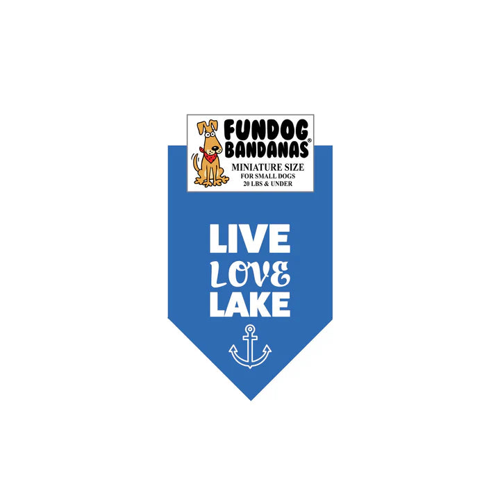 FunDog Bandanas - Dog Bandana Live Love LAKE