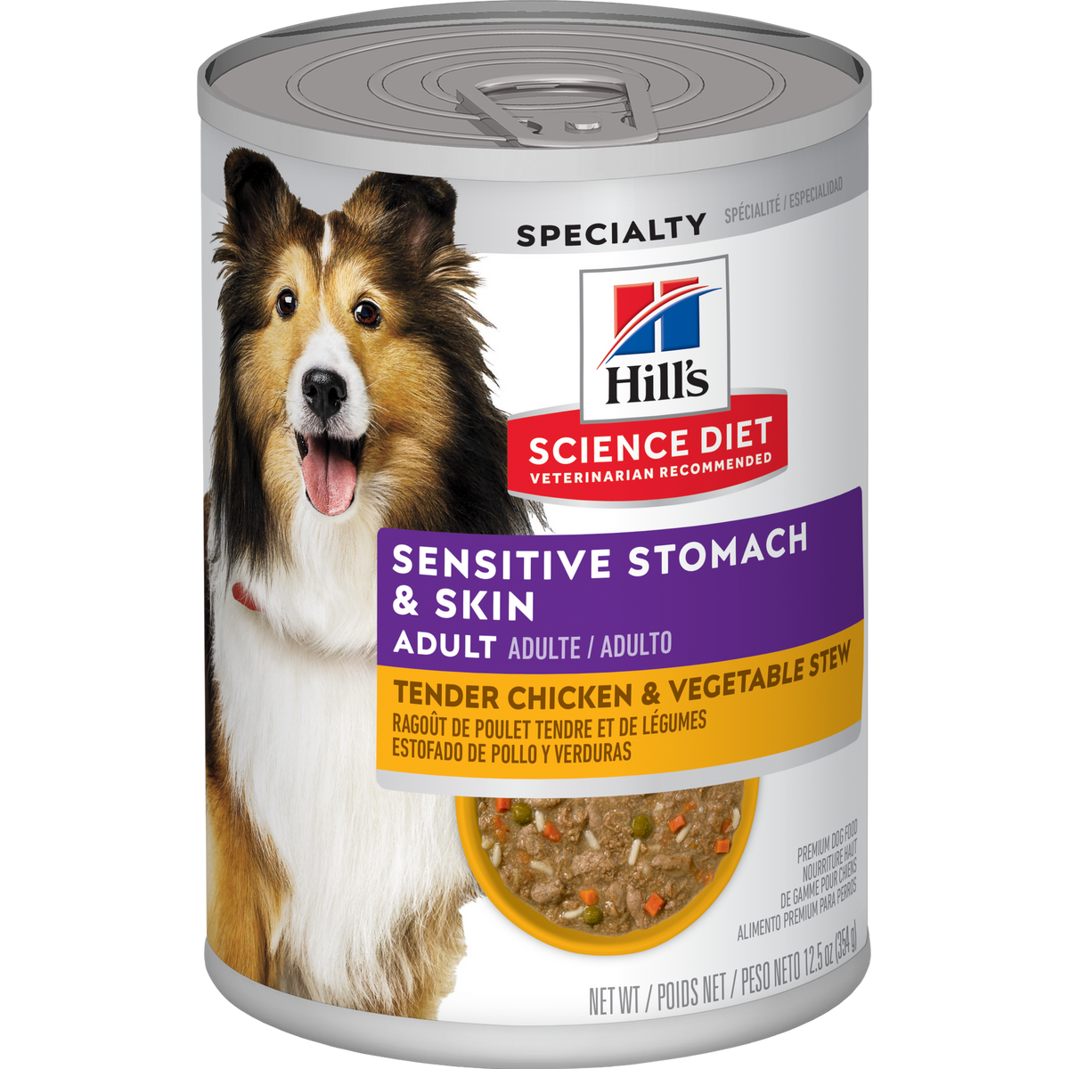 Hill's Science Diet - Sensitive Stomach & Skin Tender Chicken & Vegetable Stew Dog Food