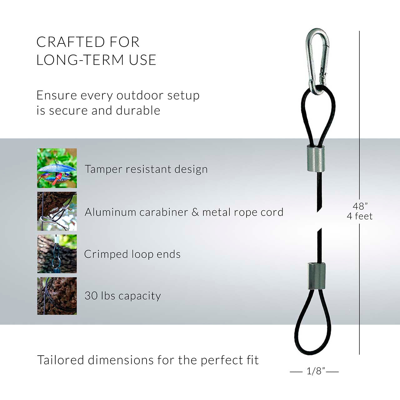 Couronne Co - Mosaic Birds Easy Hook Hanging Steel Cable