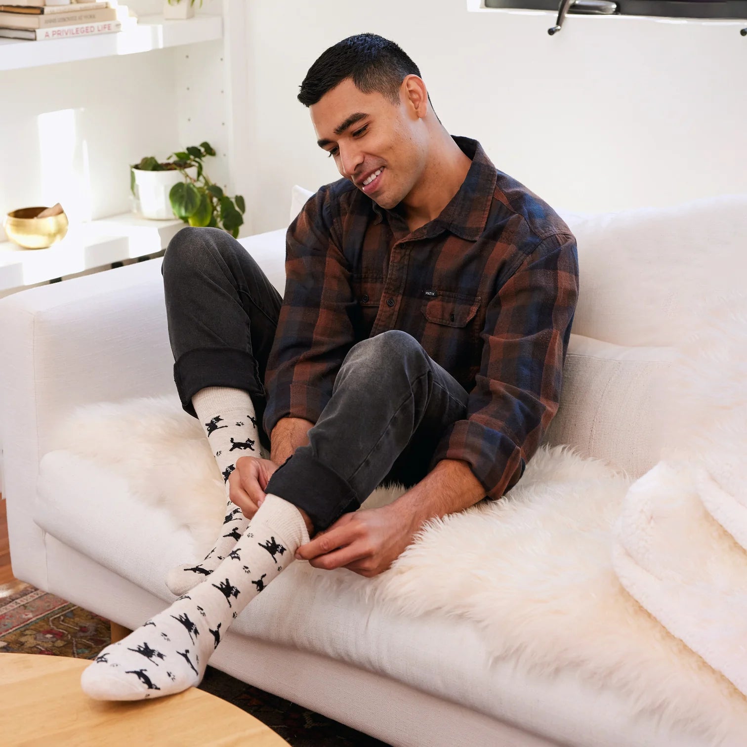 Conscious Step - Socks that Save Cats (Beige Cats)
