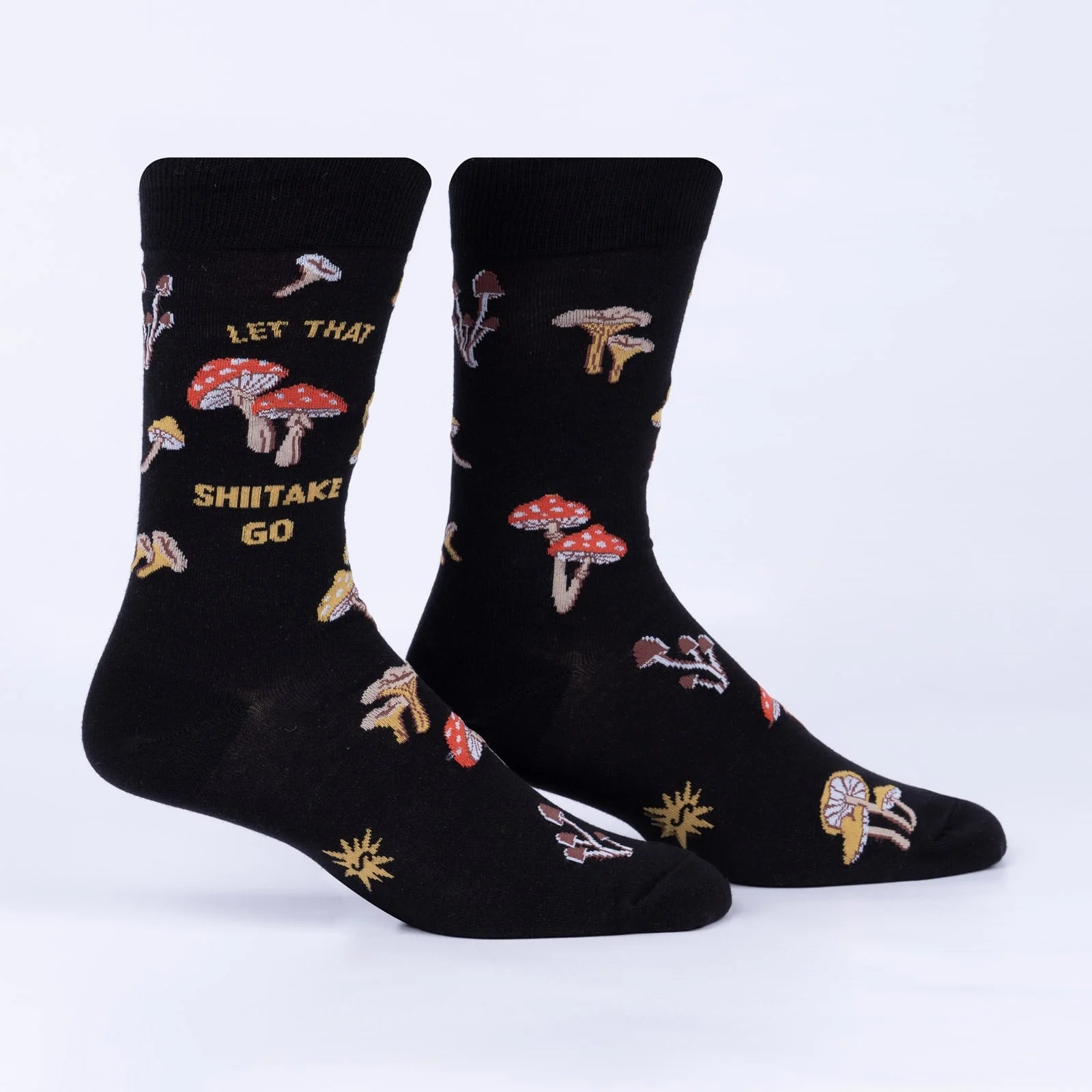 Task. Let Socks Sock It To Me - Let that Shiitake Go Men's Crew Socks