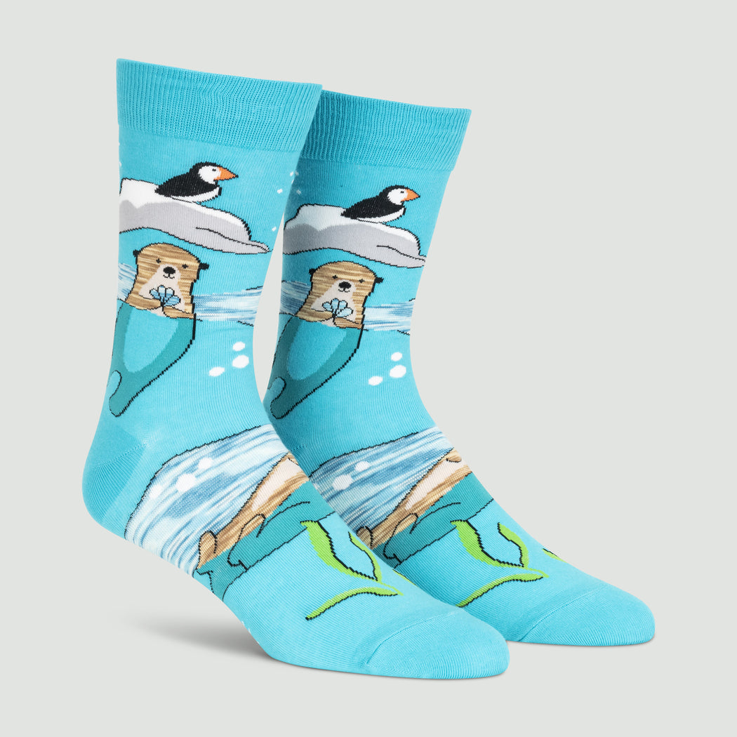 Sock It To Me - Socks Plays Well With Otters Men's Crew