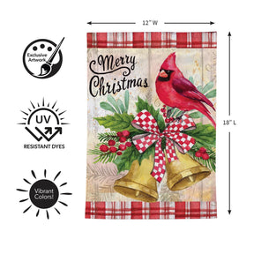 Evergreen Enterprises - Flag Christmas Bells Cardinal
