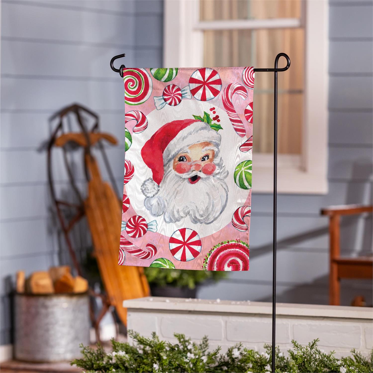 Evergreen Enterprises - Flag Jolly Sweet Santa