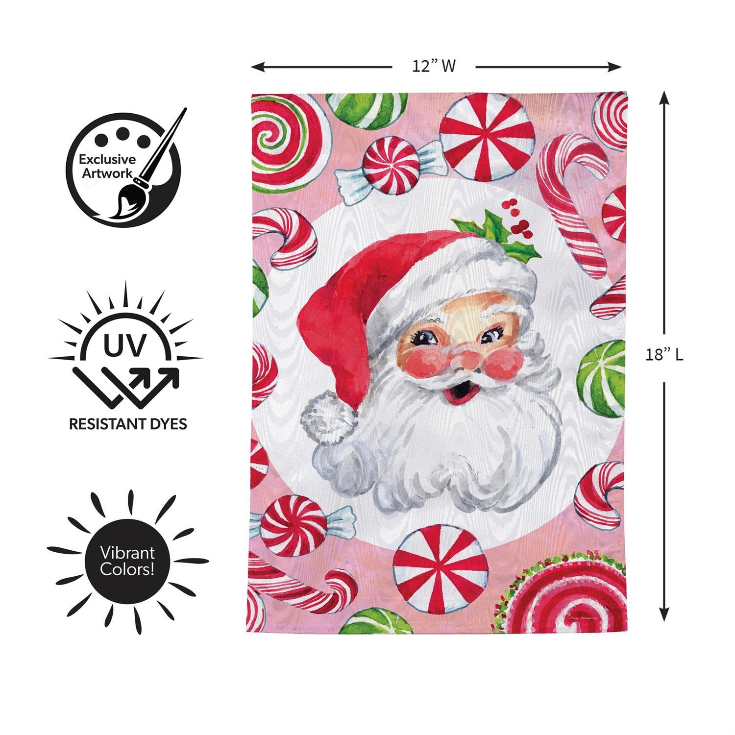 Evergreen Enterprises - Flag Jolly Sweet Santa