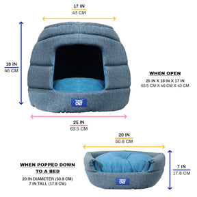 Travel Cat - The "Meowbile Home" Convertible Cat Bed & Cave