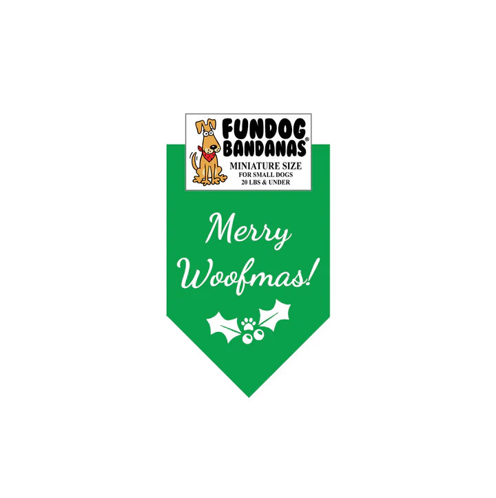 FunDog Bandanas - Dog Bandana Merry Woofmas!