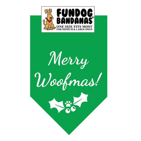 FunDog Bandanas - Dog Bandana Merry Woofmas!