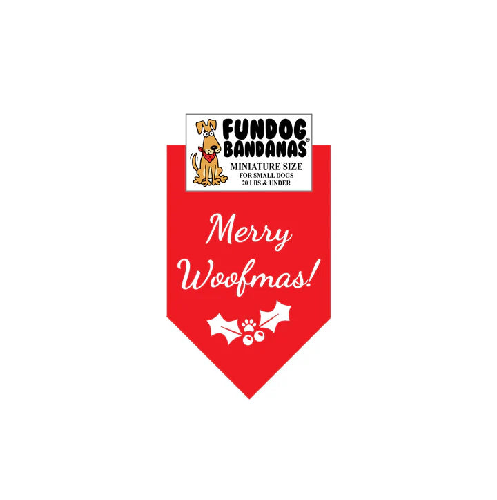 FunDog Bandanas - Dog Bandana Merry Woofmas!
