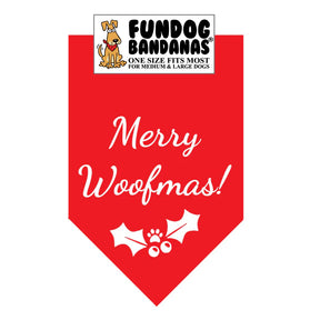 FunDog Bandanas - Dog Bandana Merry Woofmas!