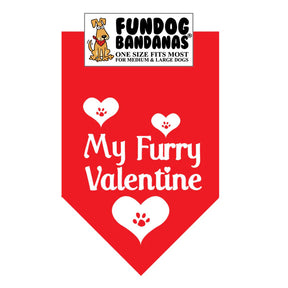 FunDog Bandanas - Dog Bandana My Furry Valentine