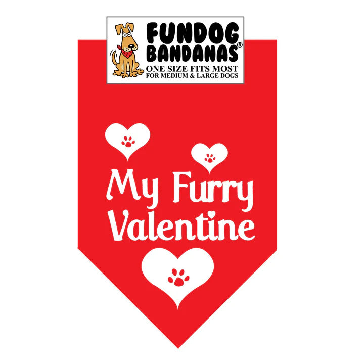FunDog Bandanas - Dog Bandana My Furry Valentine