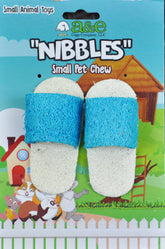 A & E Cage Company - Nibbles Small Animal Loofah Chew Toy, Sandals