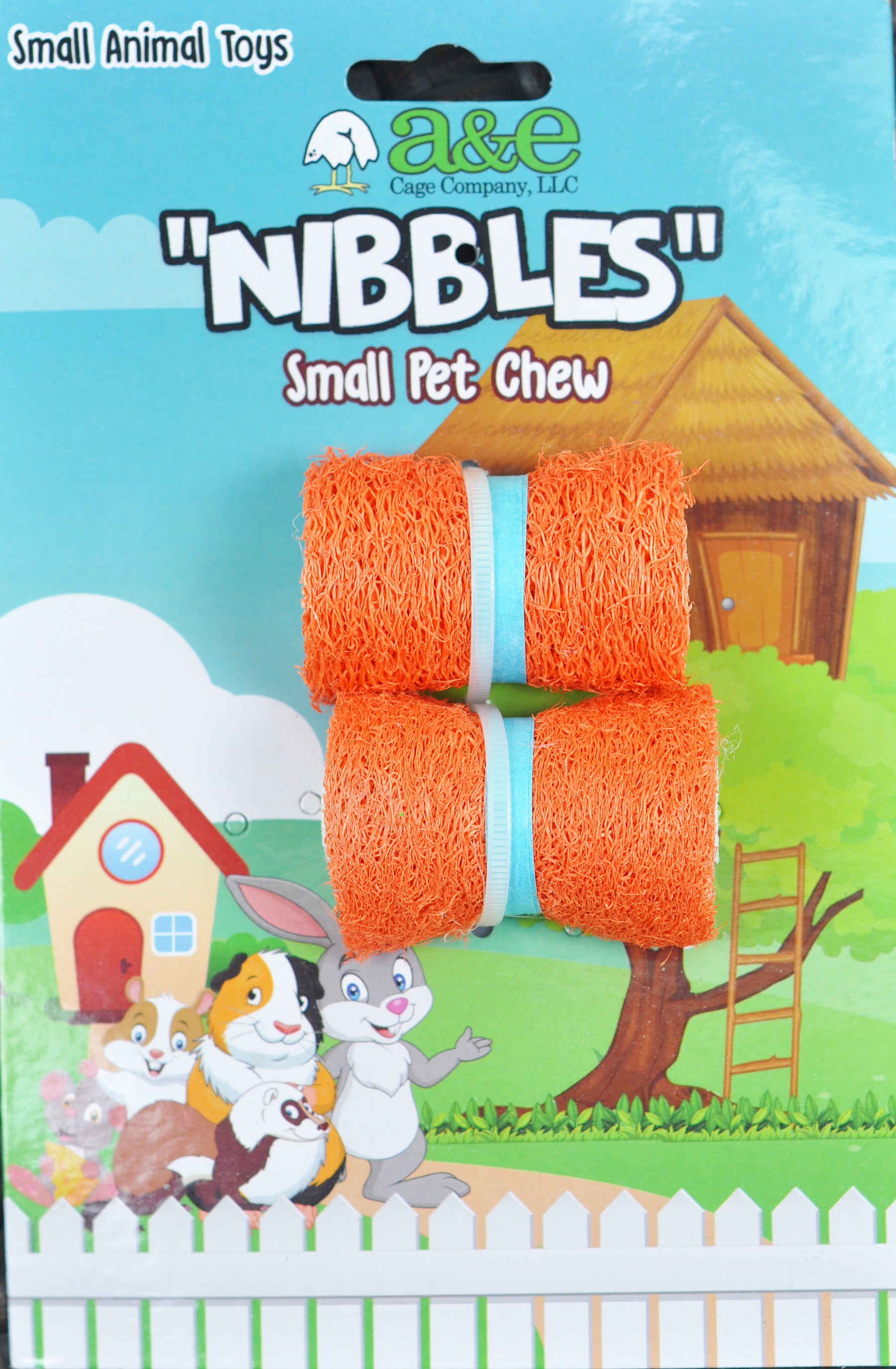 A & E Cage Company - Nibbles Small Animal Loofah Chew Toy, Sushi Rolls