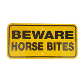 Beware Horse Bites Sign