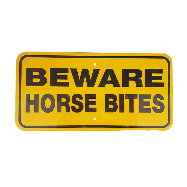 Beware Horse Bites Sign