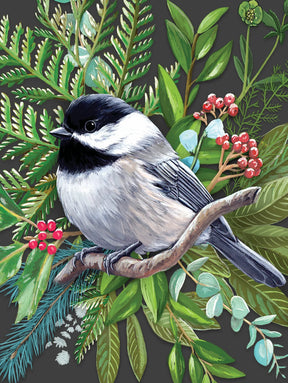 New York Puzzle Co. - Black-Capped Chickade