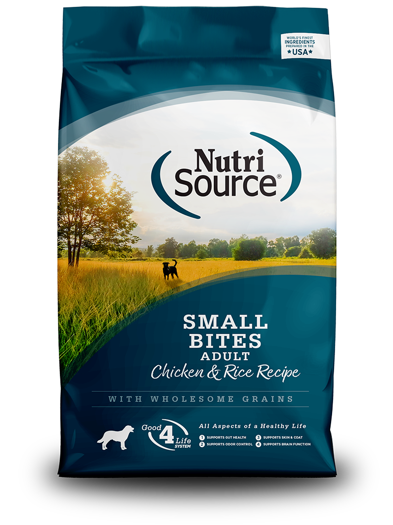 NutriSource - All Breeds, Adult Dog Chicken & Rice Small Bites Recipe