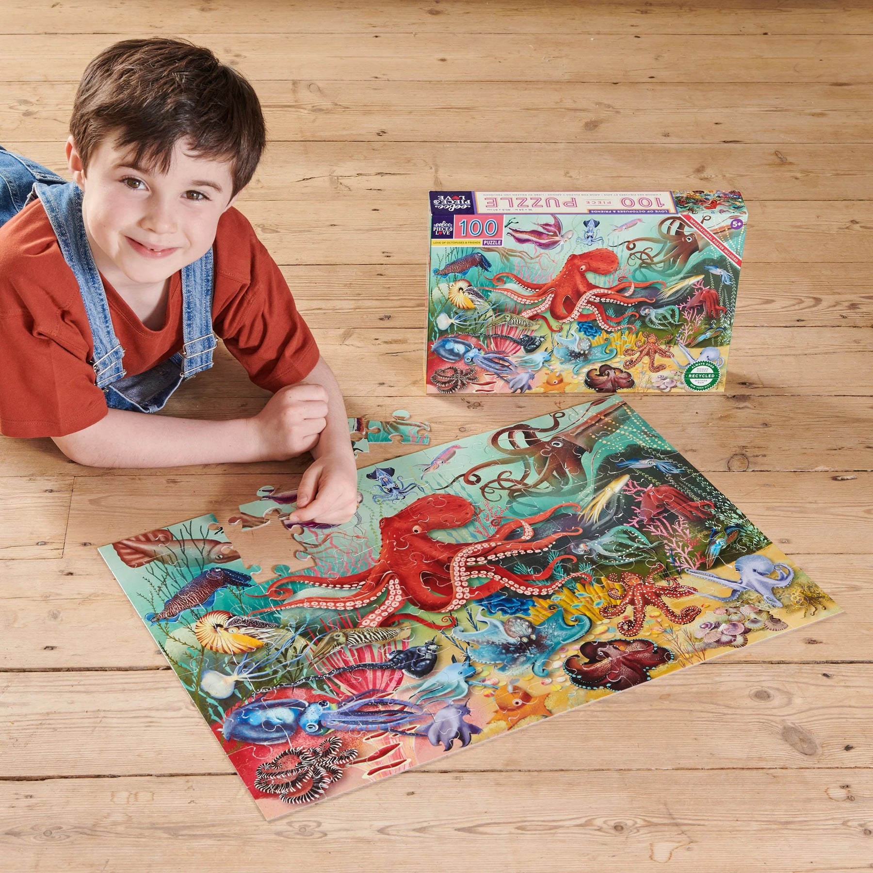 eeBoo - Love Of Octopuses & Friends Puzzle