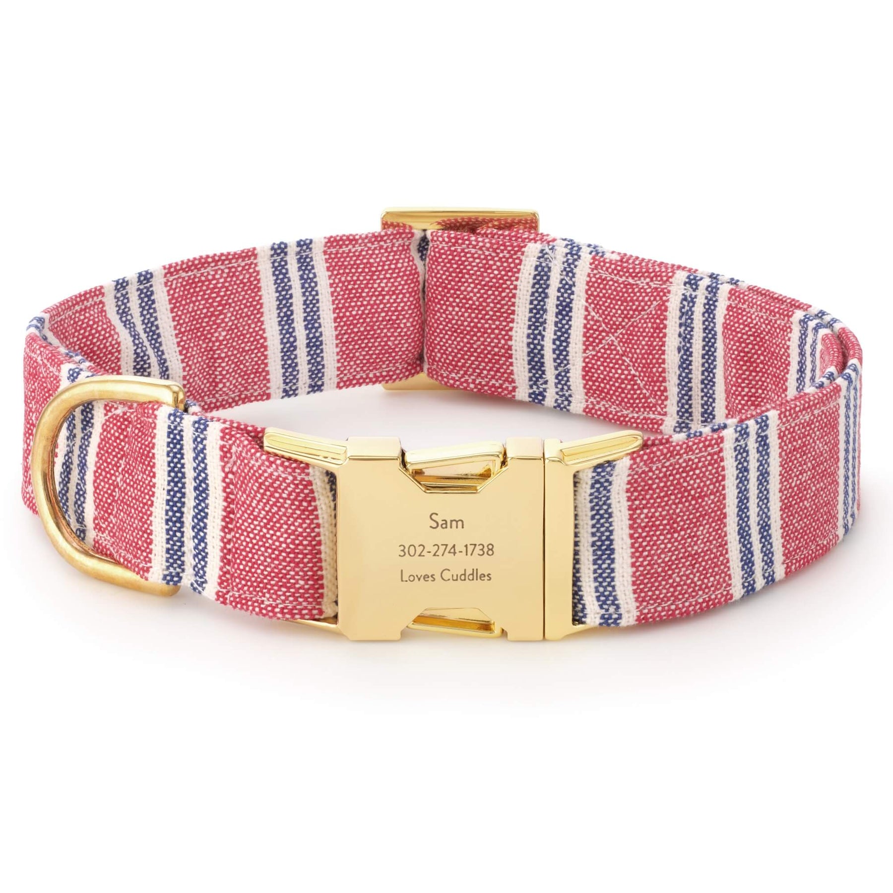The Foggy Dog - Dog Collar Nantucket Stripe