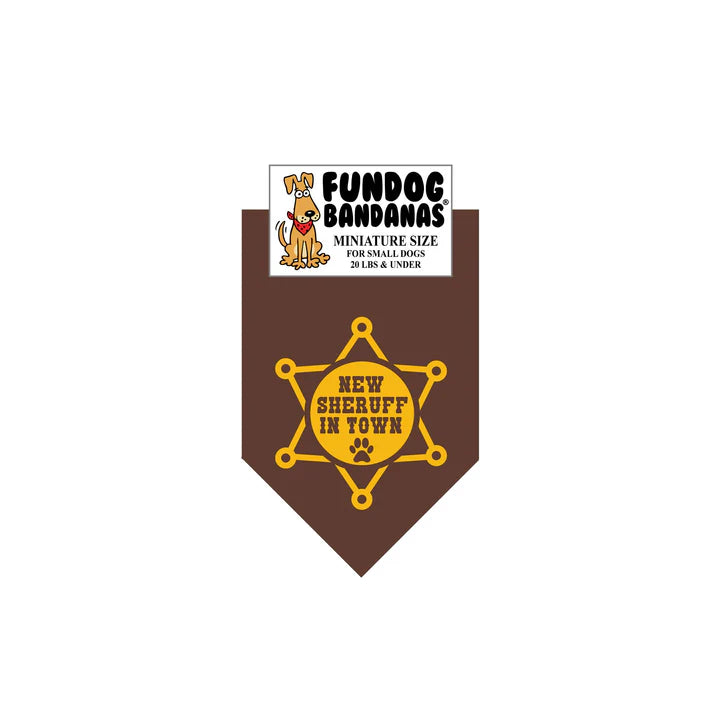 FunDog Bandanas - Dog Bandana New Sheruff in Town